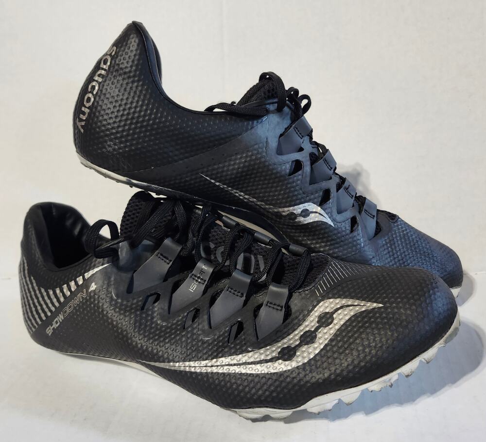 Saucony Showdown 4 Mens Size 10 Sprint Track Spikes Black Silver S29033-7